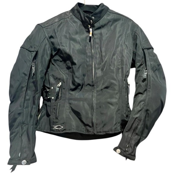 Women's Power Trip Black padded Armored Motorcycle‎ Jacket size Small - Picture 2 of 5